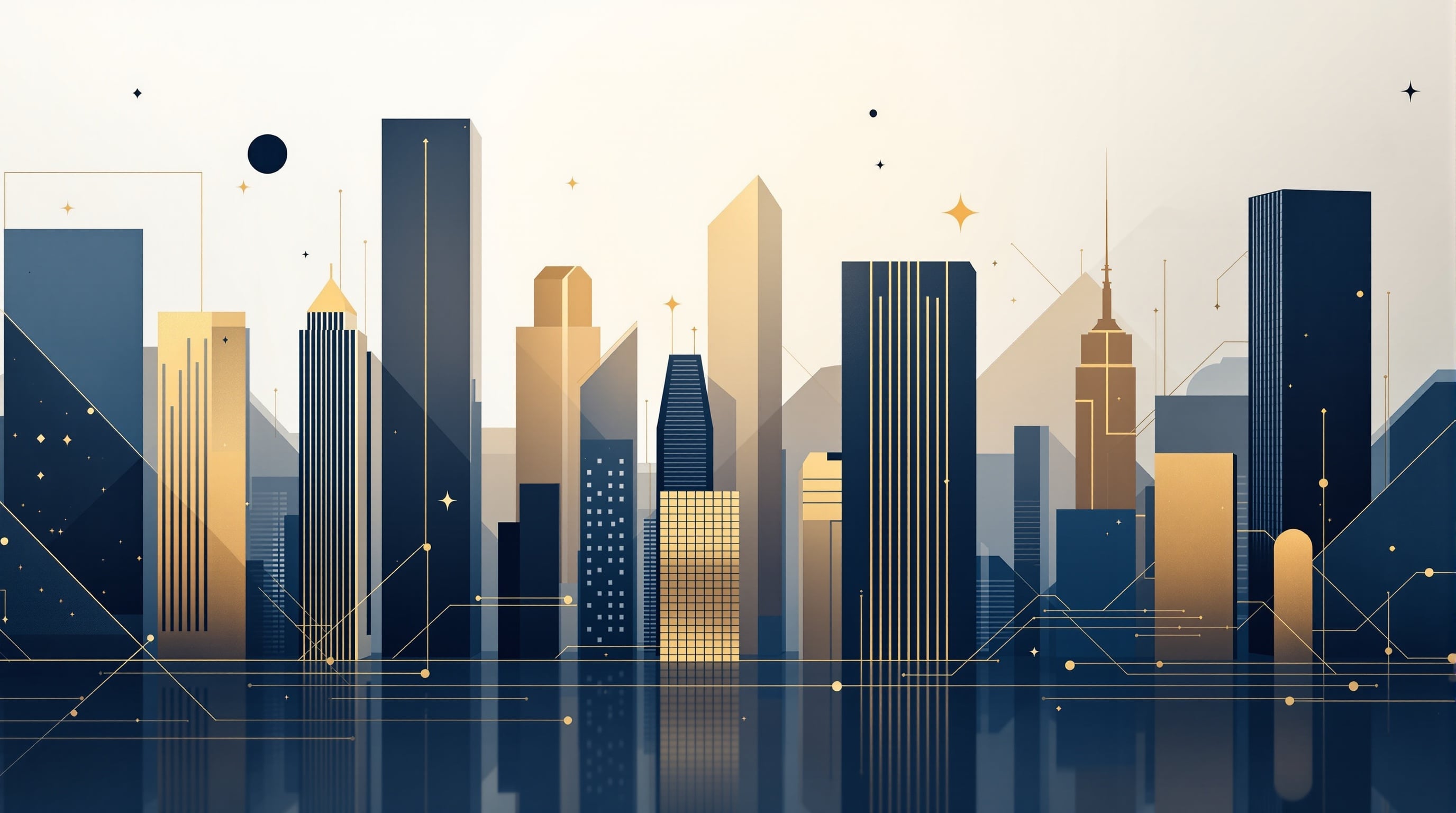 Finanzmetropole mit modernen Gebäuden